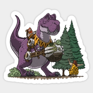 T-Rex Dinosaur Digger Sticker